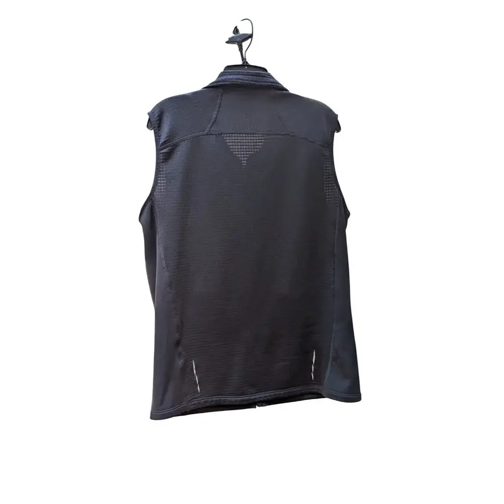 LL Bean Men's Medium Polartec Vest Black Full Zip Outdoor Hiking Trail